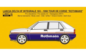 Decal – Lancia Delta HF Integrale 16V - 1990 Tour de Corse - Rothmans logos 1/24
